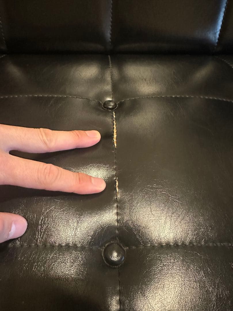 【がわしん】カリモク60 Kチェア2シーター/スタンダードブラック