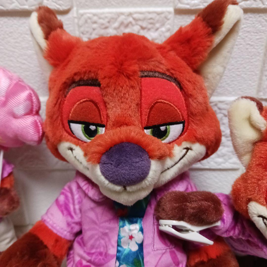 ズートピア　ポージーペンケース　肩のせ　ぬいぐるみバッジ　ニック　3点セット