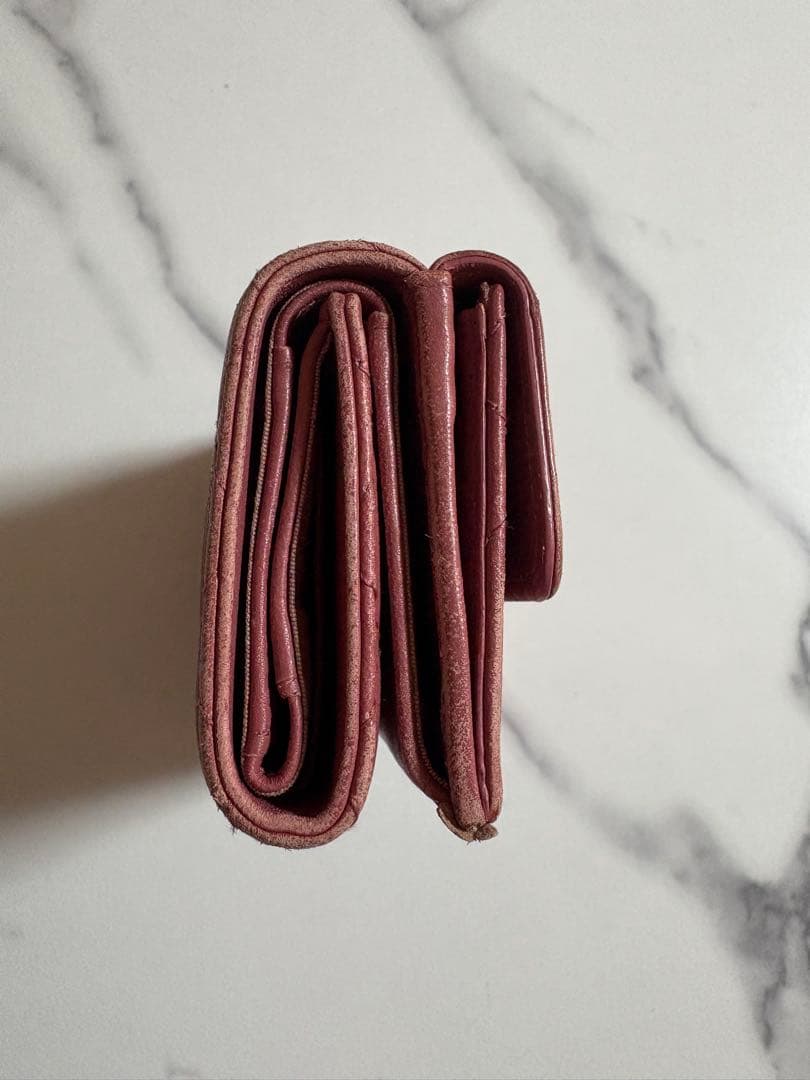 CHANEL シャネル ボーイシャネル ミニウォレット 三つ折り財布 ラムスキン