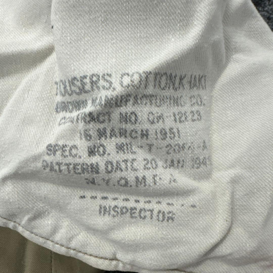 【米軍実物50s US ARMY M-45カーキチノパン32×35 1951年製