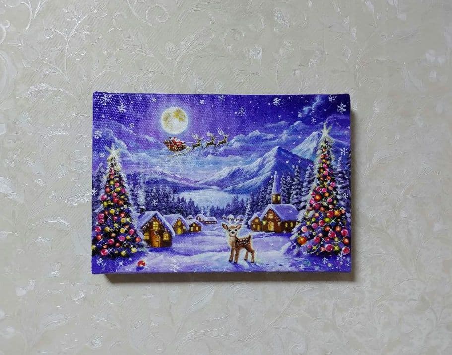 k*☆様 『月を眺めて』アクリル画 SM 風景画 絵画