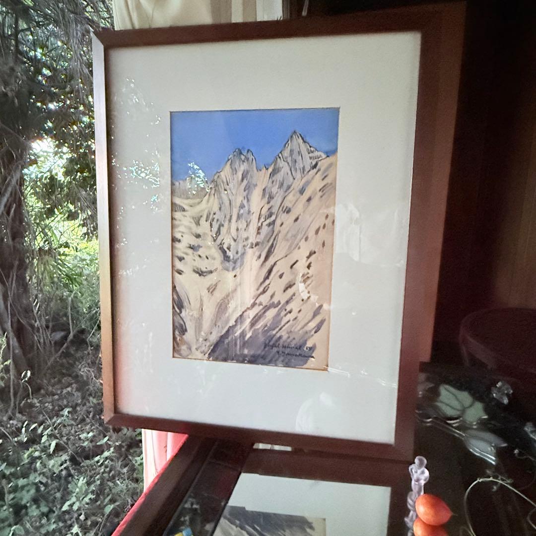 2216様感謝‼️山の画家　山川勇一郎 作 「ジュガール・ヒマール」水彩画