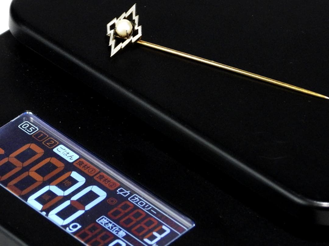 アクセサリー　アコヤパール　K18刻印　ピン　ブローチ 2g