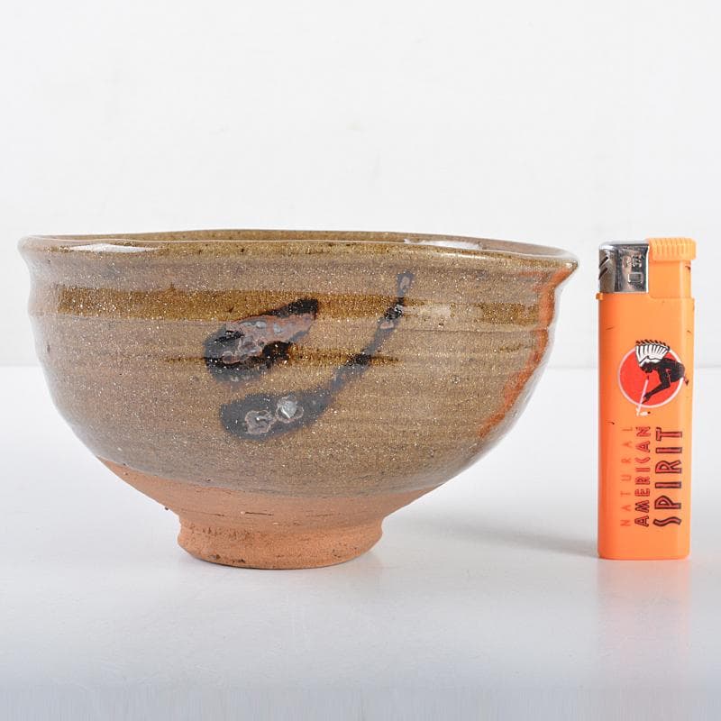 加藤唐九郎　一無斎（一ム斎）作　絵唐津　茶碗　淡々斎極め箱二重箱　H　R7523