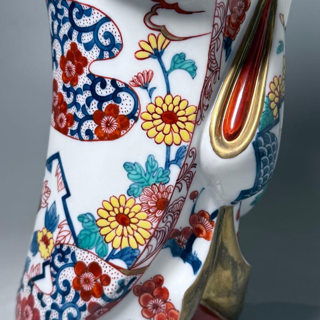 大五窯　色鍋島　古伊万里人形　高さ34cm　37cm　共箱　全手描き仕上げ