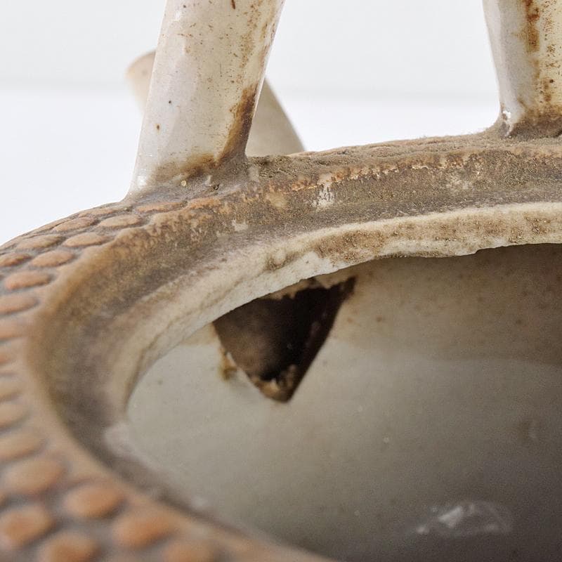 煎茶道具　平戸焼　鉄瓶形霰文窓抜　急須　水注　M　R8171