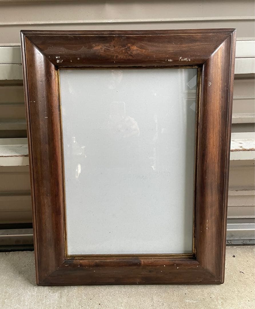 ビンテージ/イタリア製/ウッドフレーム/額縁/金縁/大型/壁掛け/店舗什器