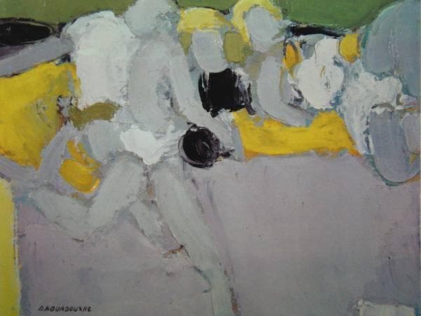 ドニーズ・ブルドックス、走る人、超希少額装用画版、新品額装付