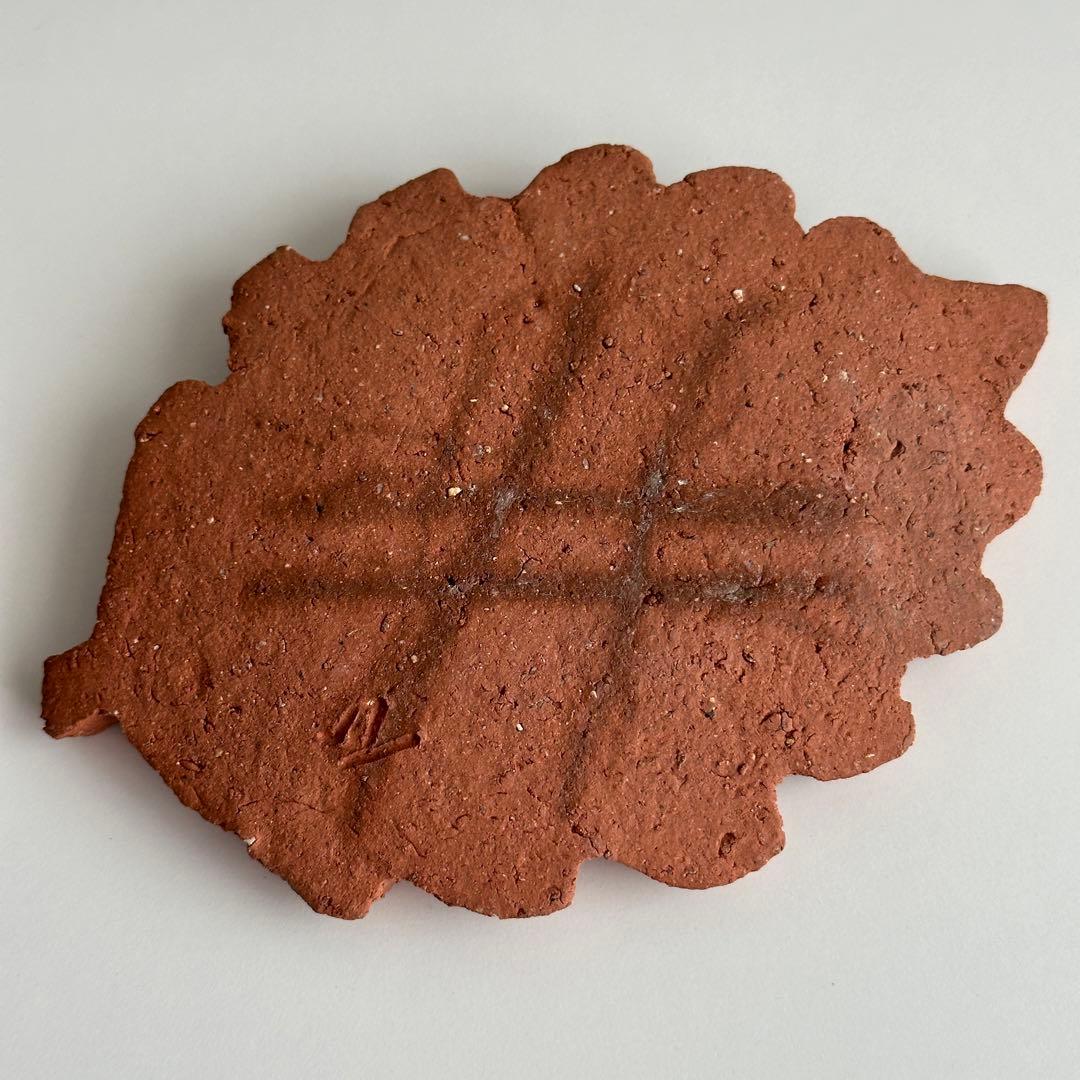 各見政峯 備前 皿 緋襷 葉皿 5枚 共箱