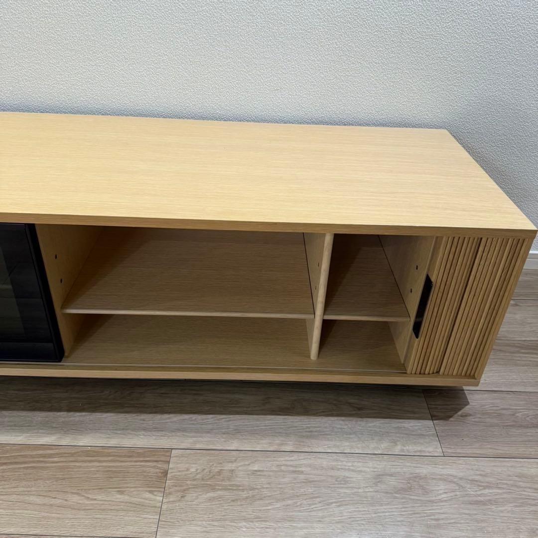 Rizwell ジャバラ TVボード ロータイプ 木製 ナチュラル I003