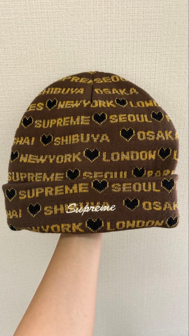 supreme ハートビーニー