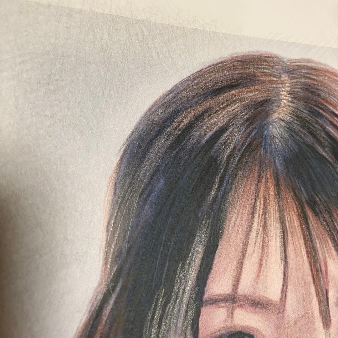 女優画26 額装品　額縁寸法32.7cm×24.0cm　カラー着色　京藤夏樹真作