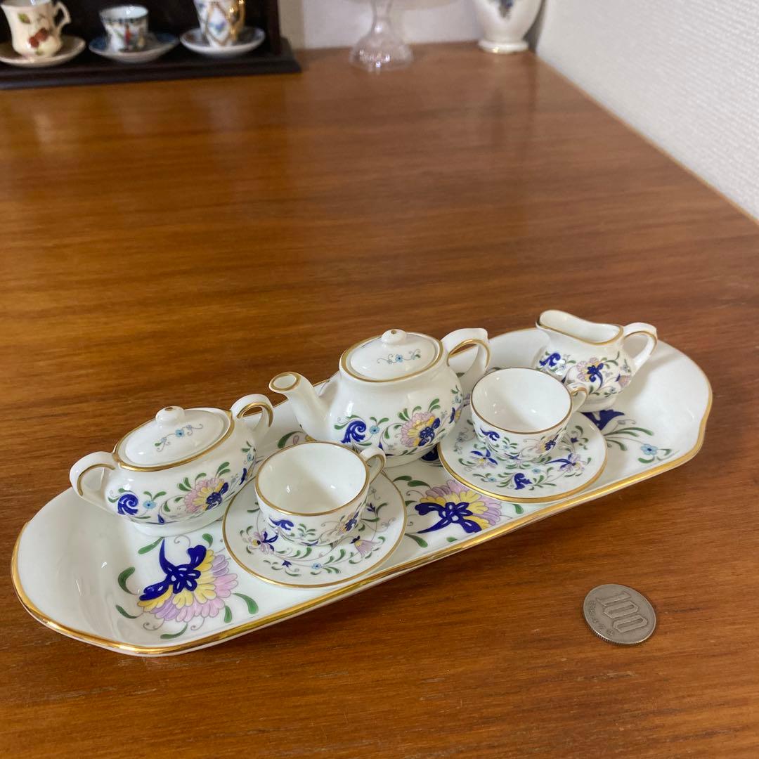 英国　コールポート パジェント　ペイジェント　ミニチュア　ティーセット