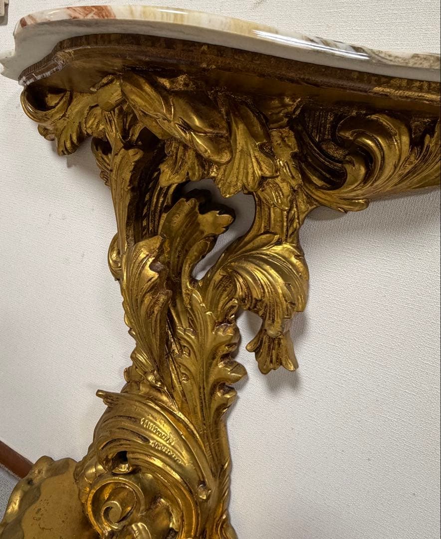 西洋アンティーク コンソール テーブル 金彩装飾 ドレッサー 台