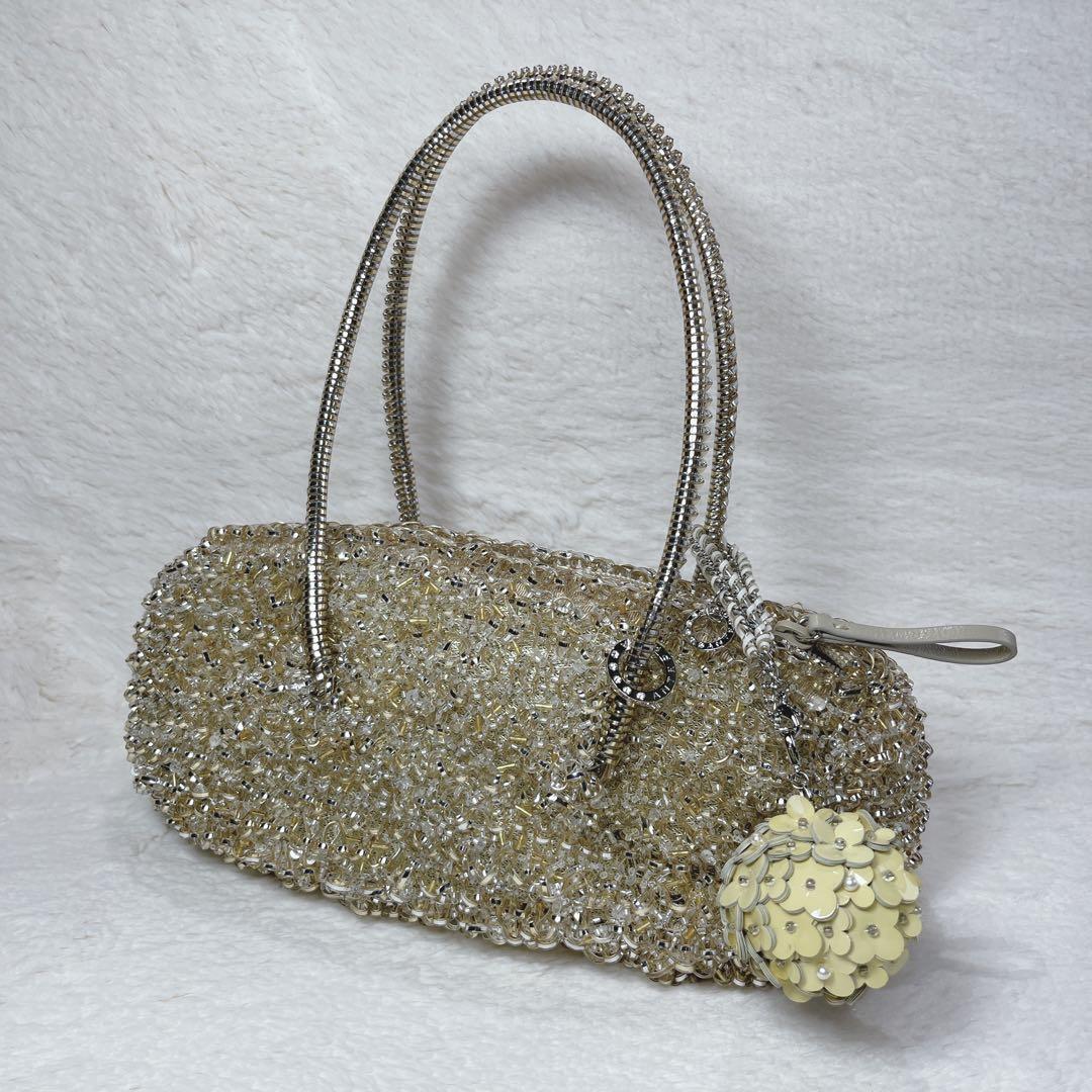 希少✨ほほ未使用　アンテプリマ ボストン ワイヤーバッグ　ゴールド　チャーム付き