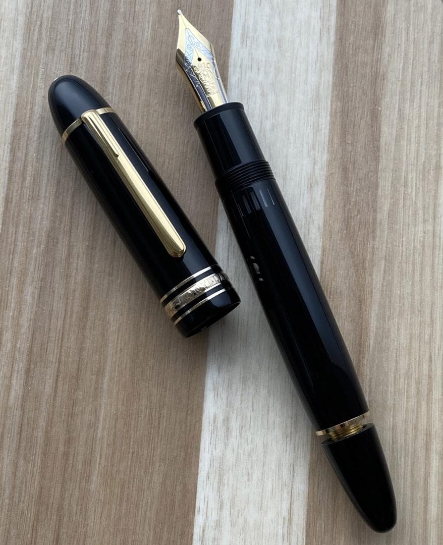 現行品 未使用に近い モンブラン 149 18K 中字 Au750吸入式 万年筆