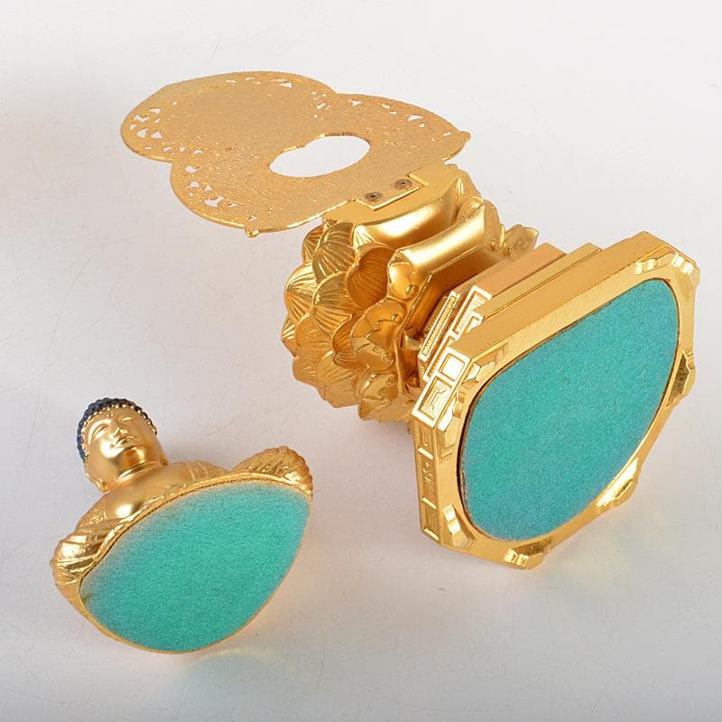 仏教美術　古銅鍍金　大日如來座像　仏像　ケース付　C　6436