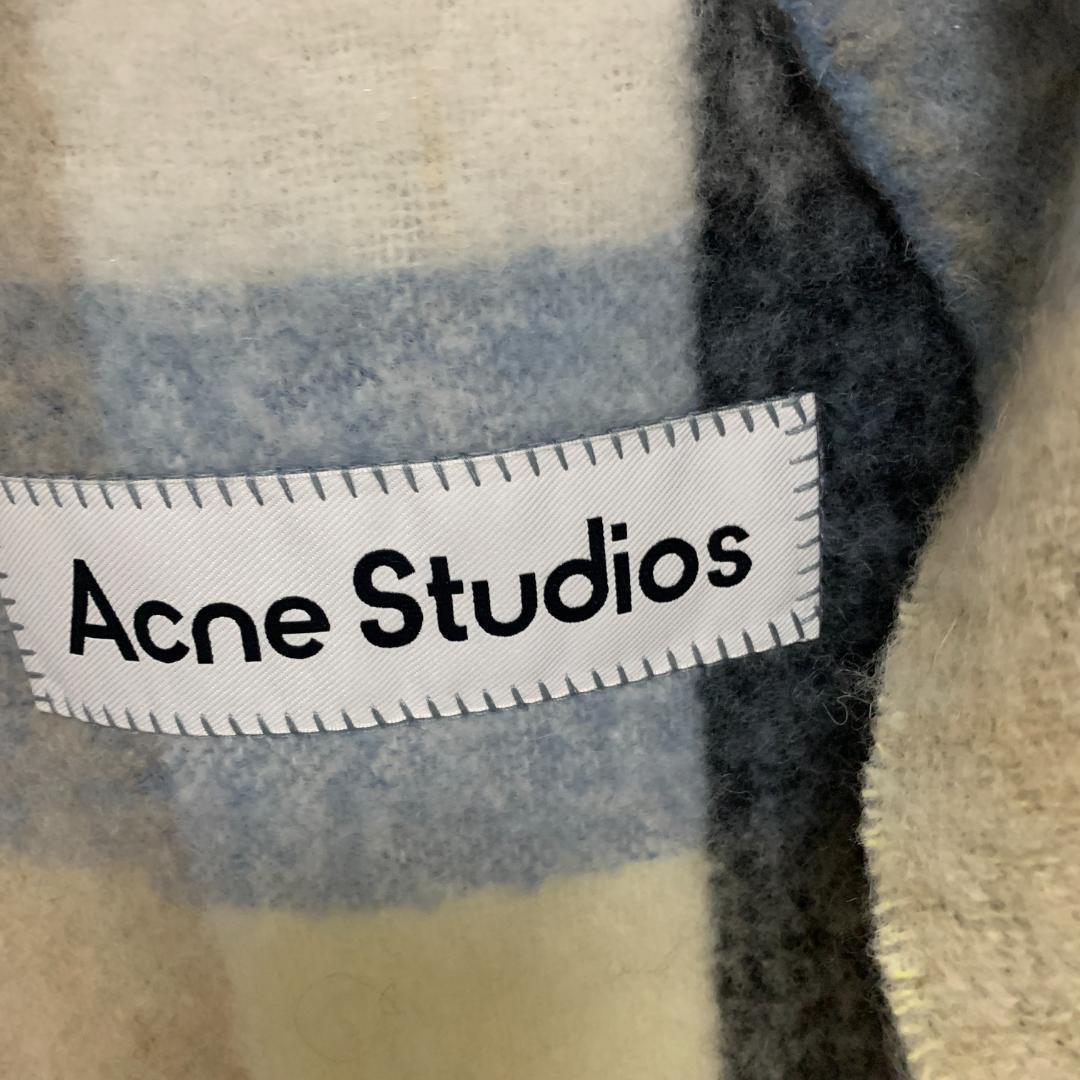 Acne Studios モヘヤチェックスカーフ 250 x 28 cm