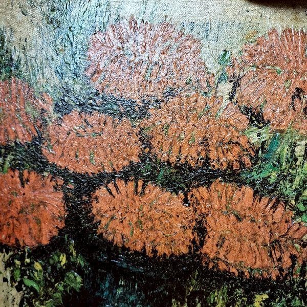 ヴィンテージ 人気作家 ベルナール・ビュッフェ 複製画 「赤い花」 F12号