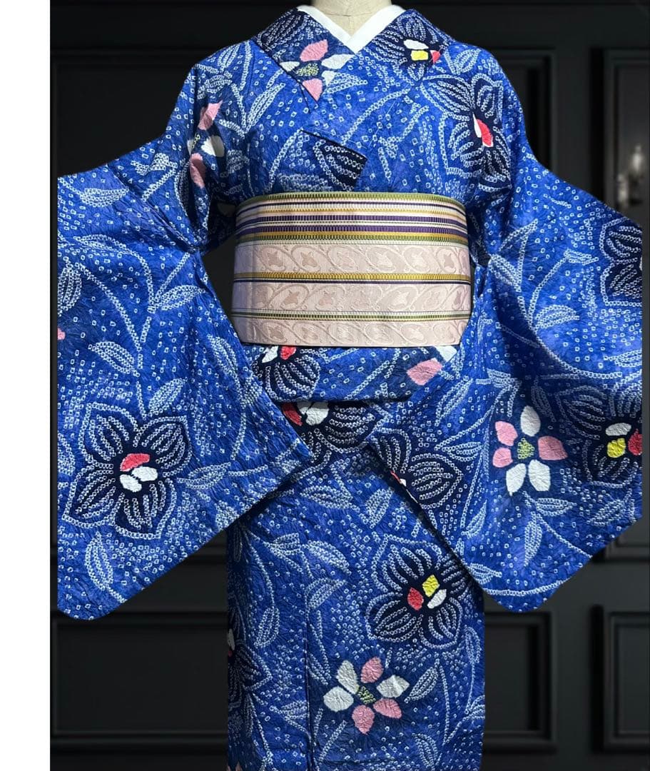 身丈162裄丈71‼️未使用✨有松鳴海絞り浴衣