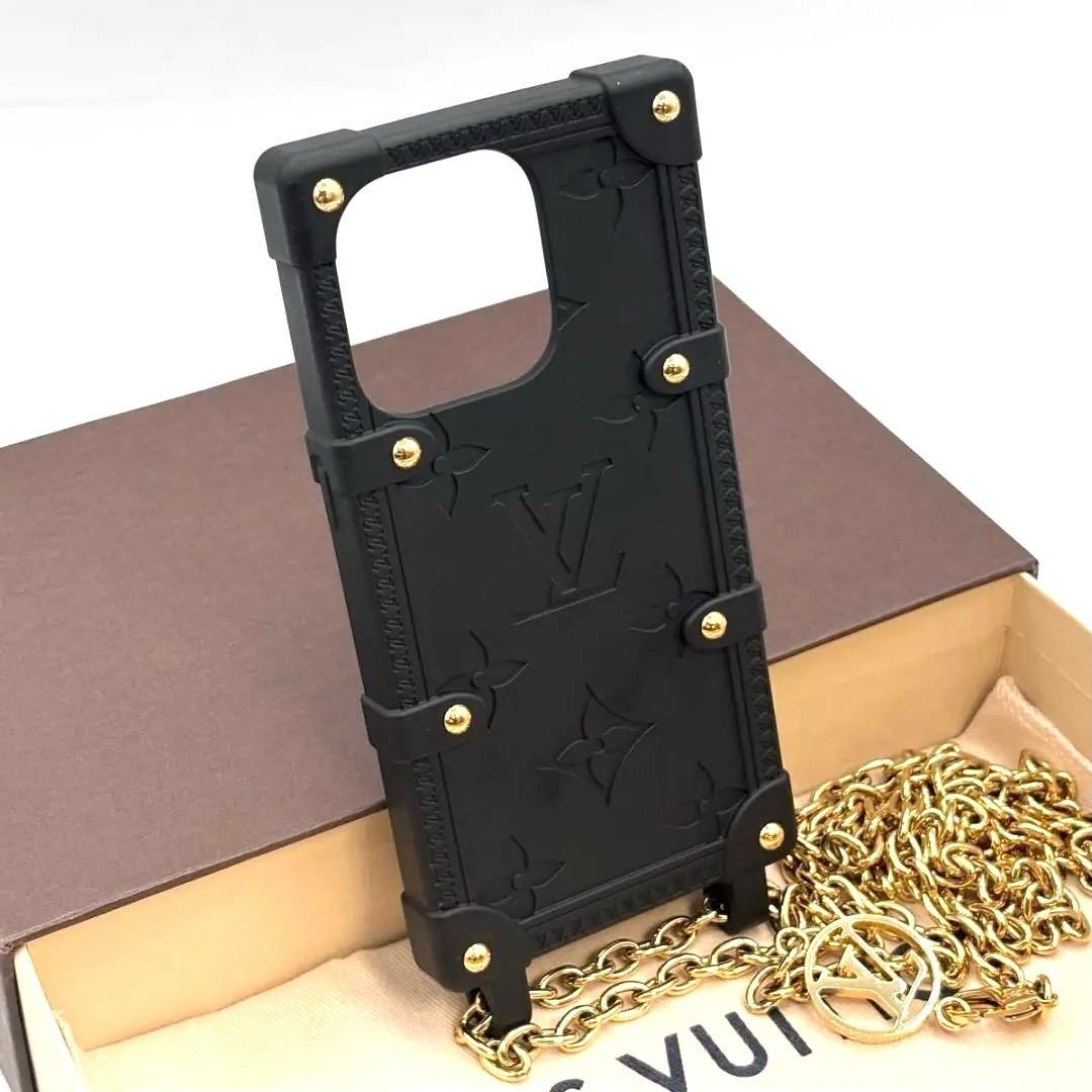 保存箱袋付 ルイヴィトン モノグラム リトランク iPhone14PRO ケース