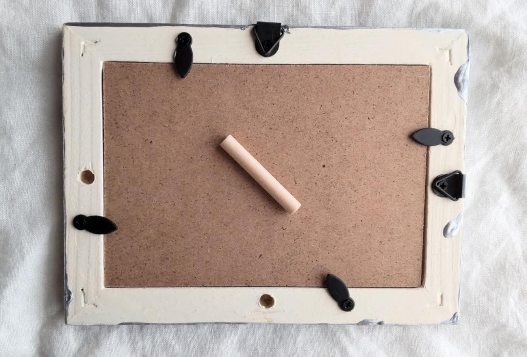 12×16㎝「見知らぬ風景」油彩画・原画・額装・壁掛け・独立スタンド付き