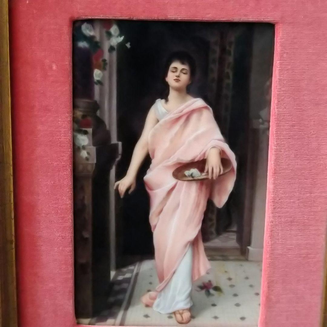 ✤KPMベルリン✤額入り陶版画✤「女性像」