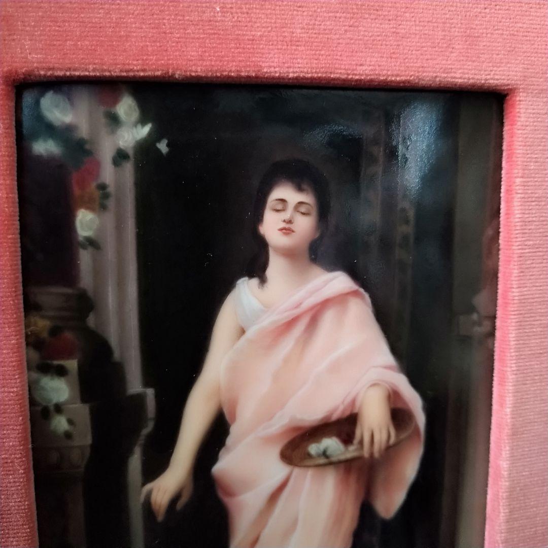 ✤KPMベルリン✤額入り陶版画✤「女性像」