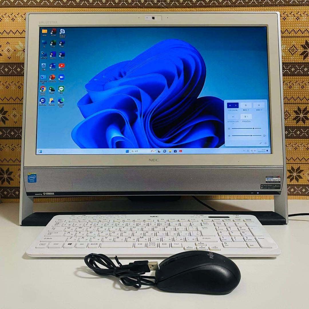 Y895 NECデスクトップSSD高速 Windows11オフィス2024付き