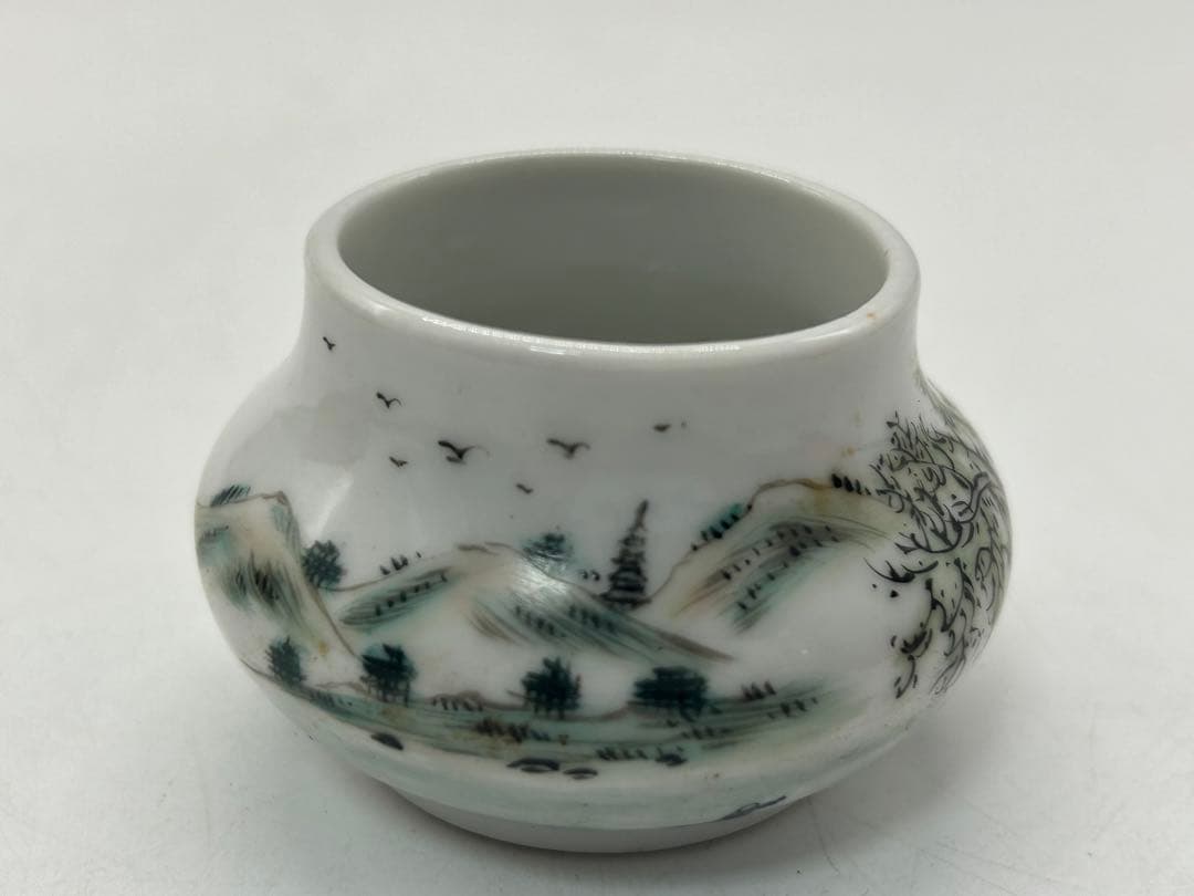 ※※ 中国　墨彩山水紋水盂　送料込み0422