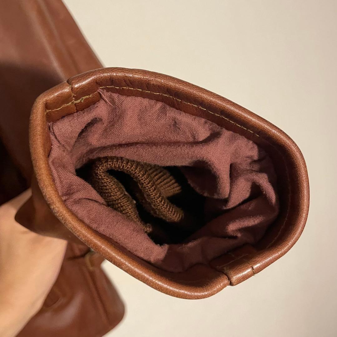 良品 90s ビンテージ シングル レザー ライダースジャケット US40