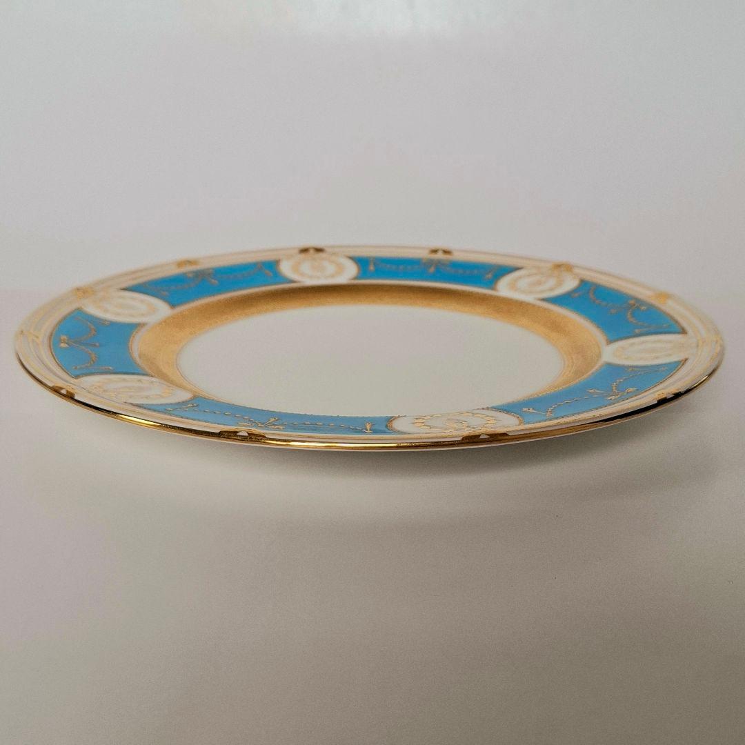 1900年 ミントン minton エナメル ターコイズ キャビネット プレート