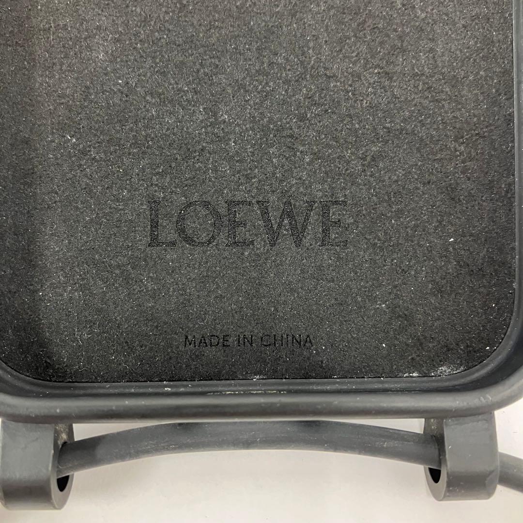 大人気☆ロエベ☆iPhone14pro maxケース☆アナグラム☆ストラップ☆黒