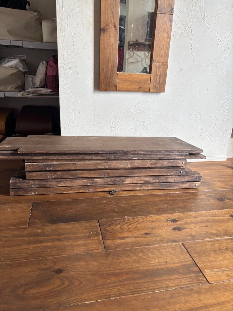 木製折りたたみテーブル　 木製キッチンテーブルキャンプ アウトドアラック