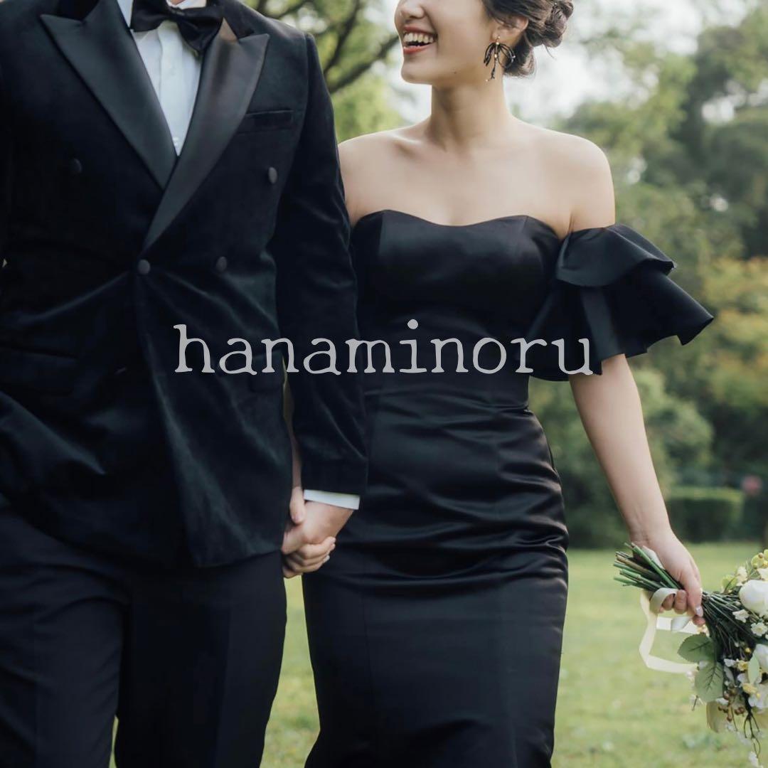 人気 パーティー　黒　前撮り　結婚式　披露宴　お色直し　二次会　街撮り　韓国風