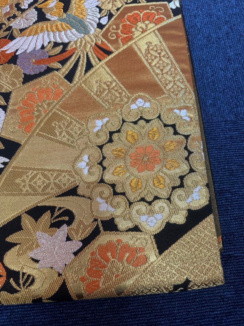 1921 袋帯 古代彫金紋  西陣織   金糸　高級上質上品　約440cm未使用