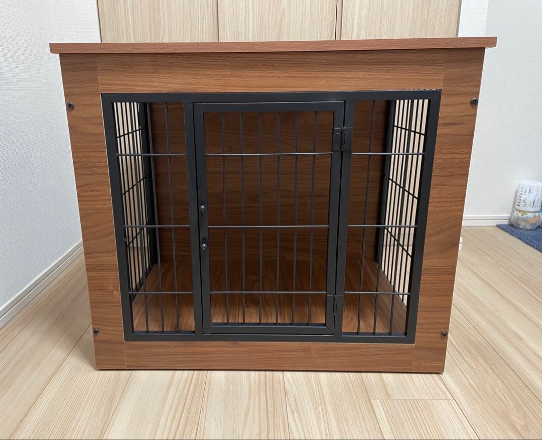 犬用ケージ 木製 ブラウン Sサイズ(小型犬用)