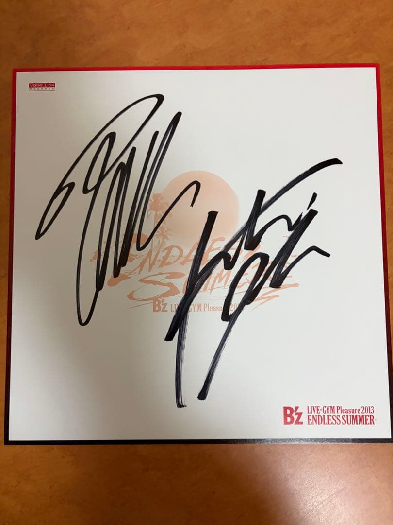 B'z サイン色紙 LIVE-GYM Pleasure 2013 エンサマ