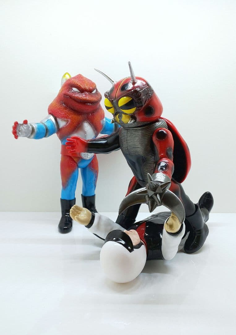 仮面ライダーV3✨風見志郎vsデストロン怪人◆東映レトロソフビコレクション★☆