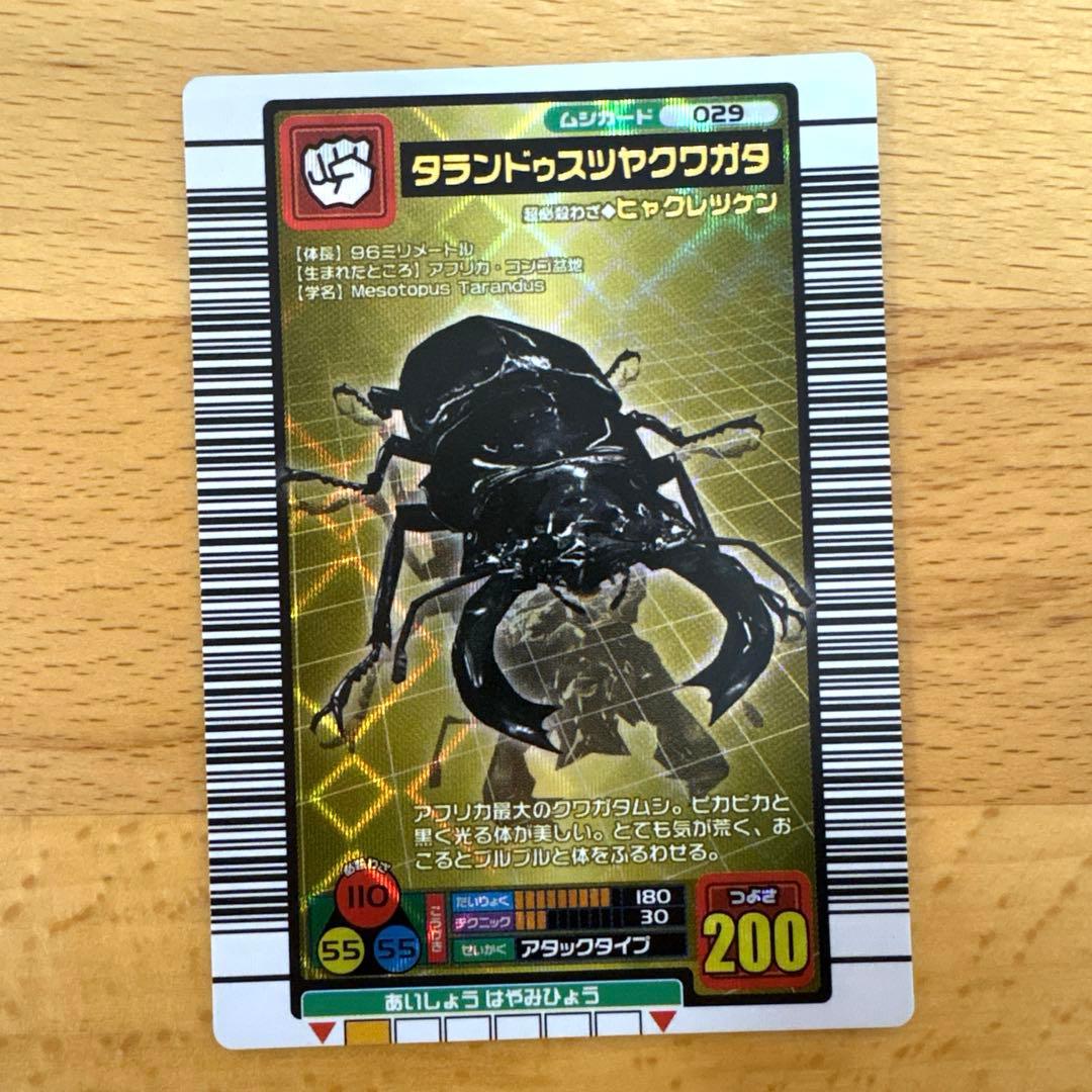 ムシキング　2004 029 タランドゥスツヤクワガタ　未使用品　専用スリーブ入