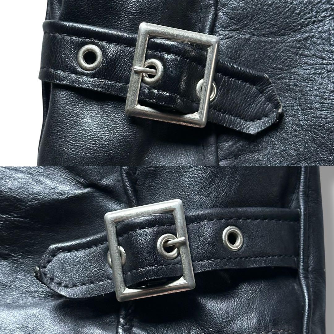 XL相当 極美品 ショット 652 完品 ライダースジャケット 本革 ライナー