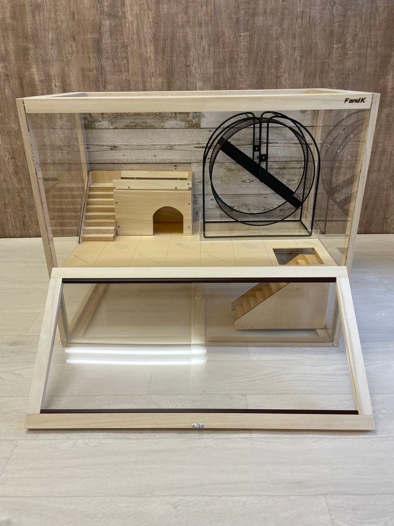 ＦandＫ爬虫類木製ケージ　ハリネズミ2階建仕様　800×450×670