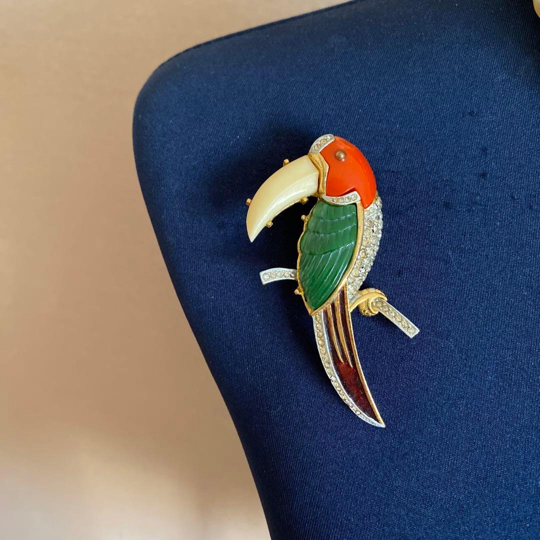 ヴィンテージ　ブローチ　数字刻印