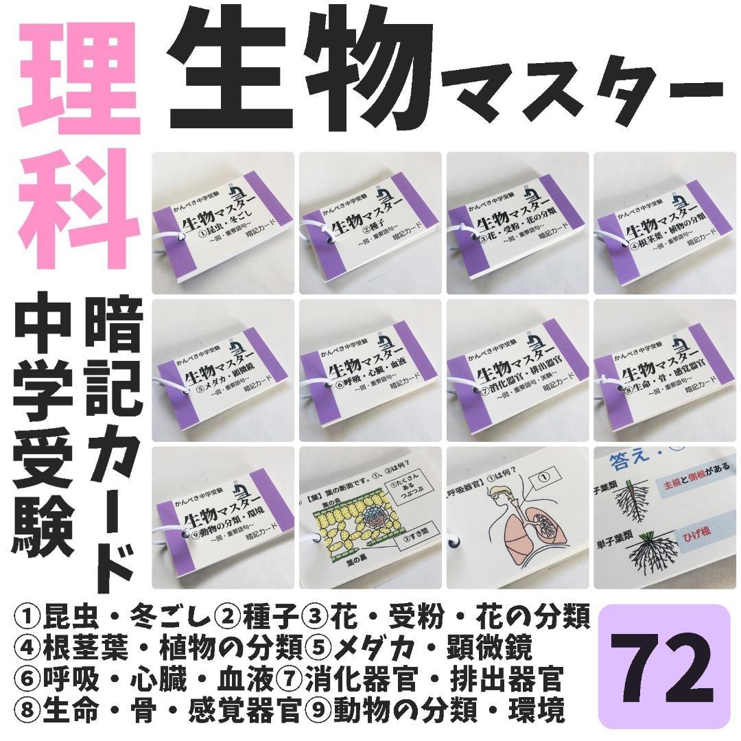 中学受験セット商品【100】国語・算数・理科・社会　暗記カード　テスト対策
