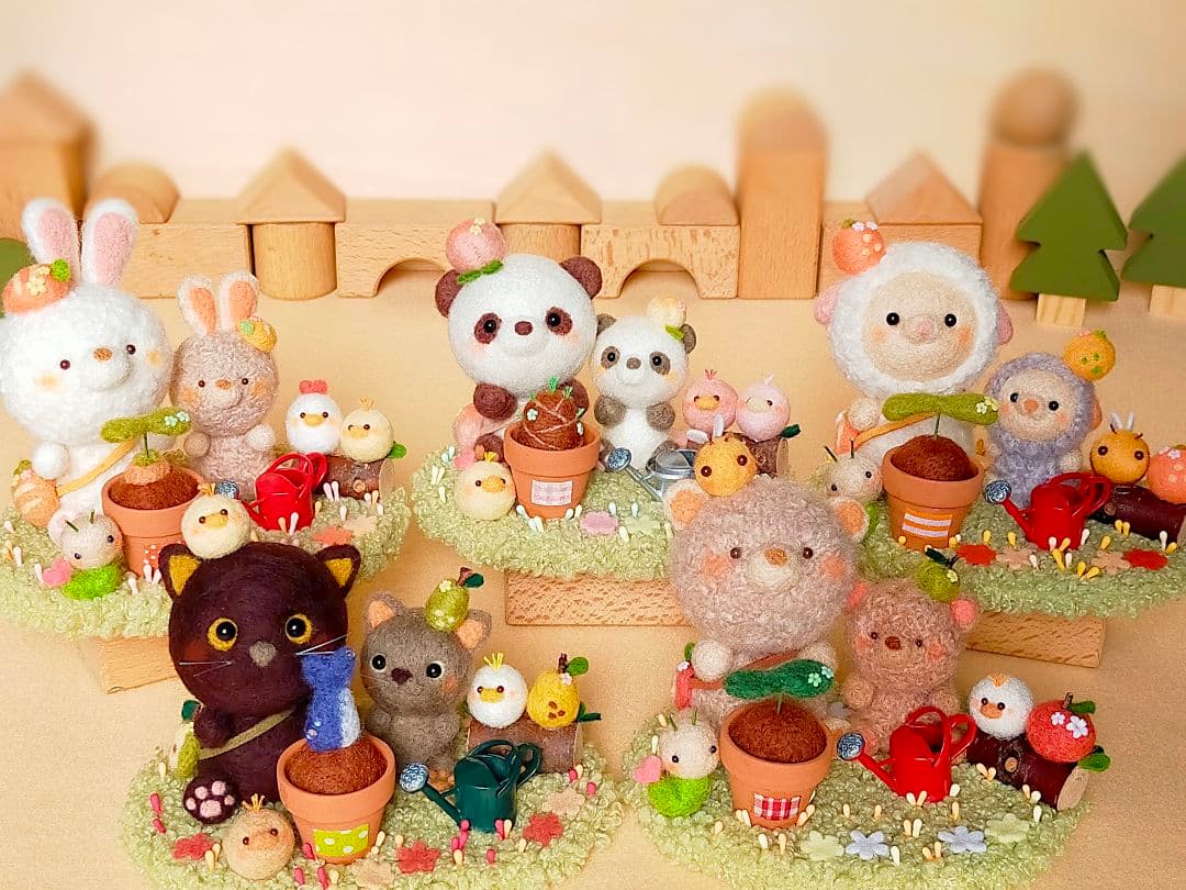 ✿羊毛フェルト✿うさぎ✿種を植えました✿