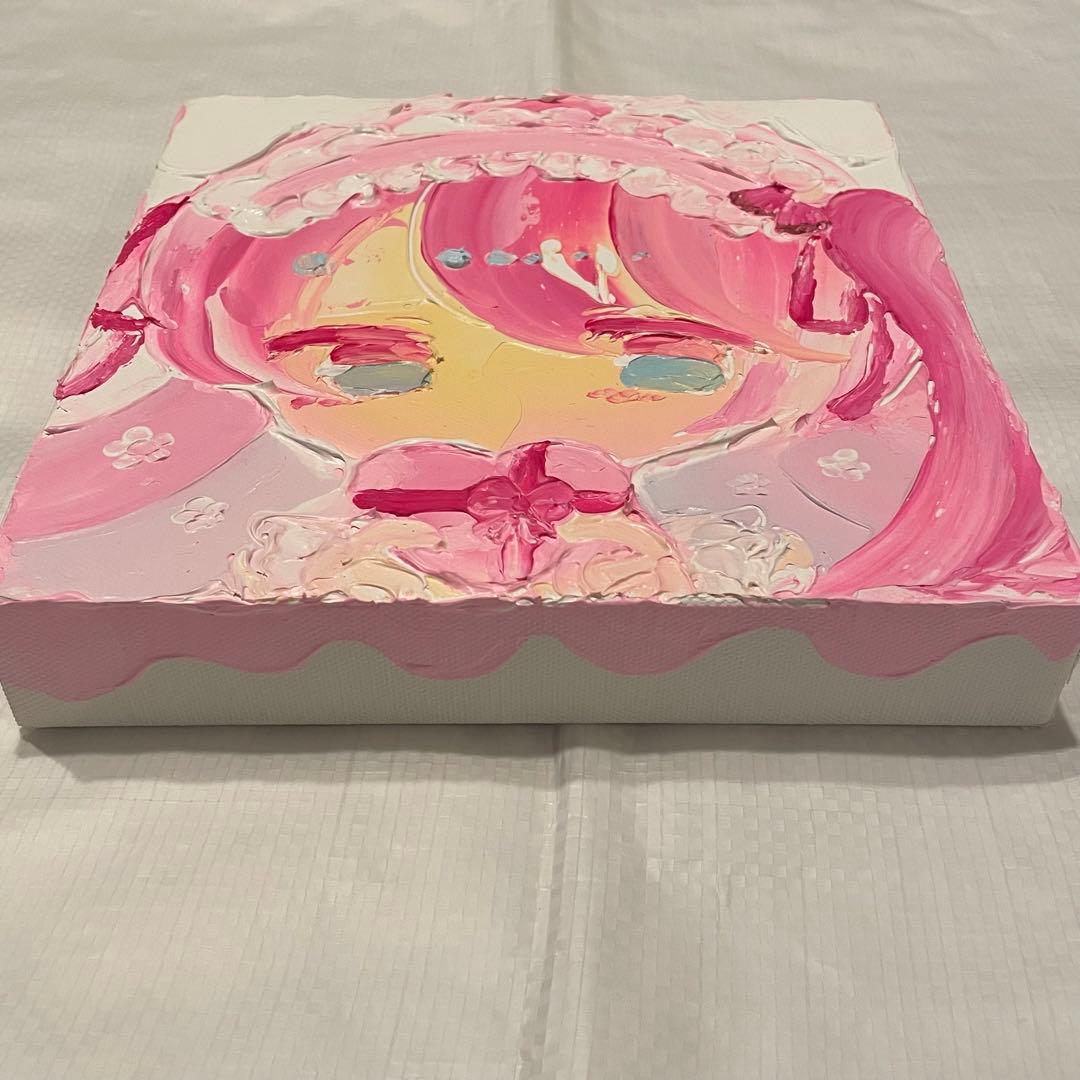 【原画】小田望楓 「受け取ってくれる？」20cm×20cm原画 COA 証明書付