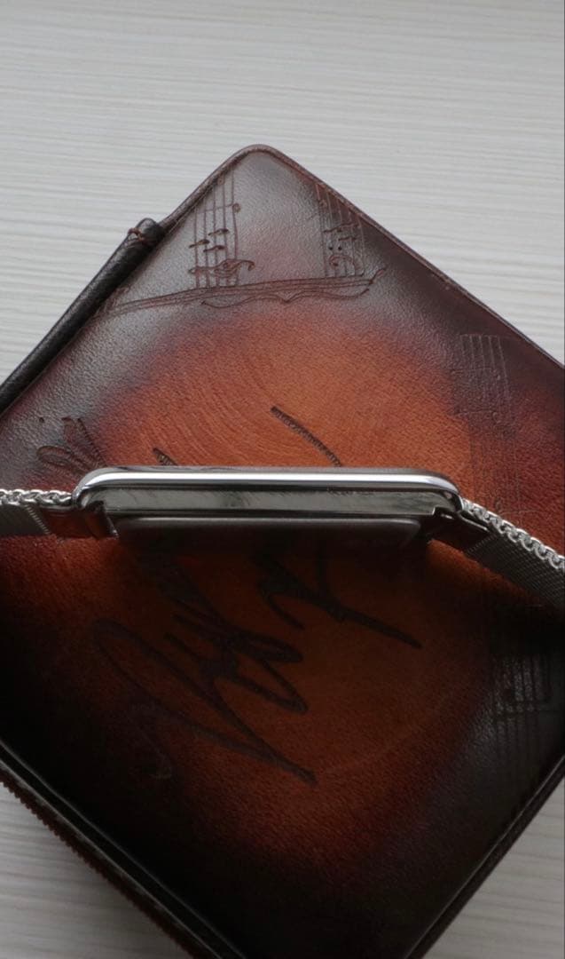 SEIKO tank 緑×銀 レクタンギュラー 稼働品