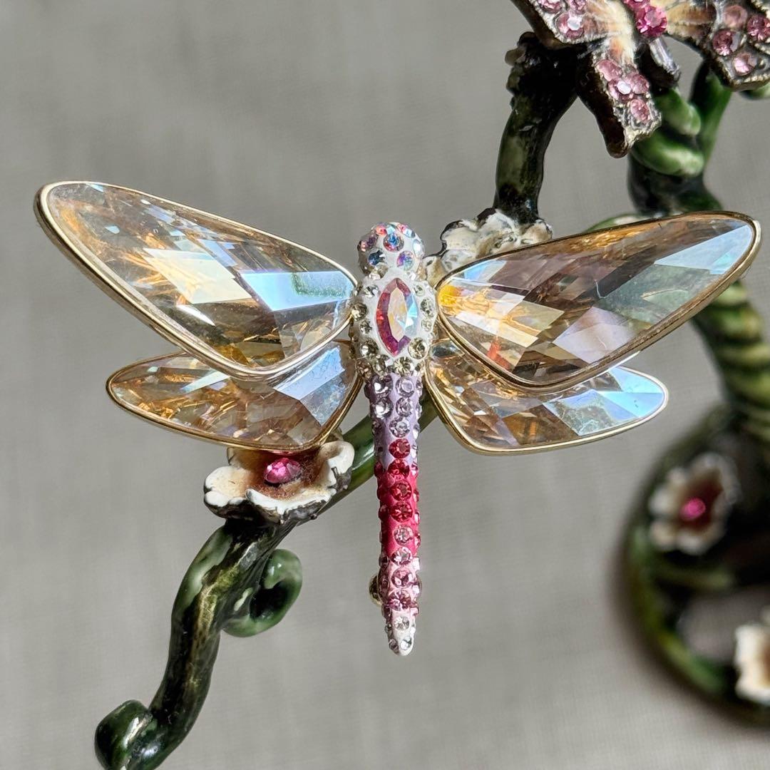 廃盤品 入手困難 SWAROVSKI スワロフスキー 蜻蛉 トンボ ブローチ