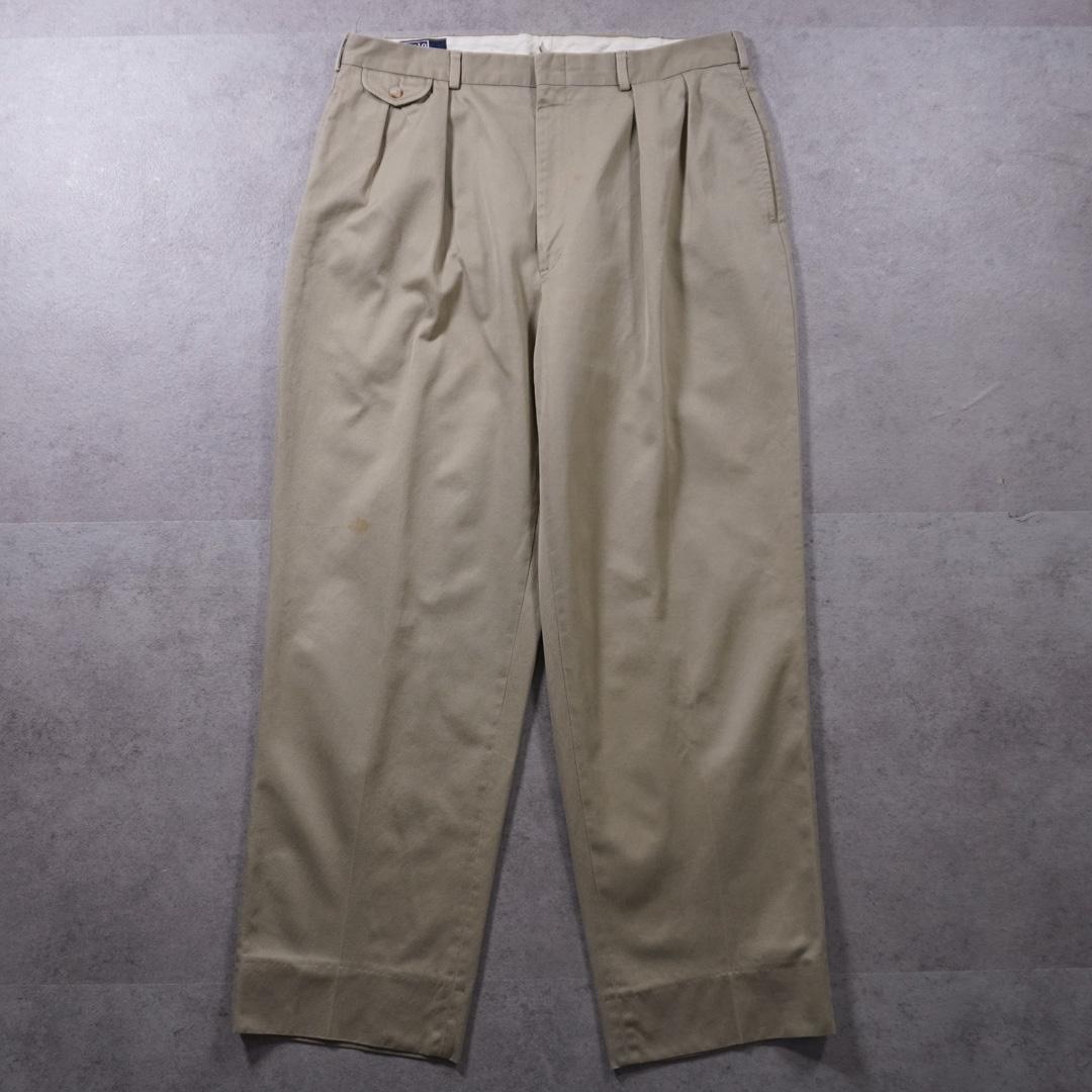 90s USA製 PoloRalphLauren チノパンツ 2タック 古着