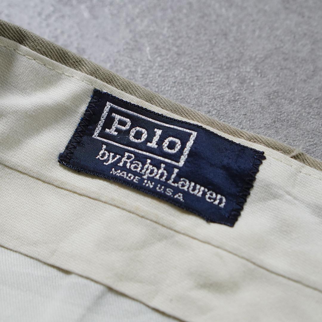 90s USA製 PoloRalphLauren チノパンツ 2タック 古着